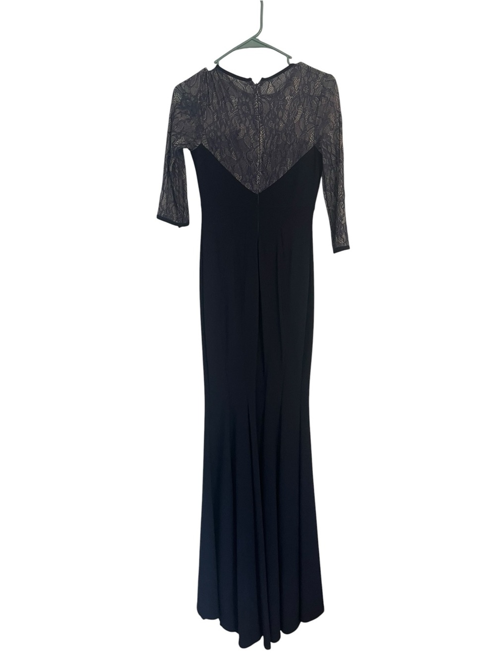 Betsy & Adam Navy Blue Lace Illusion Gown Formal Dress Mother of Bride Groom 4 - Picture 4 of 11